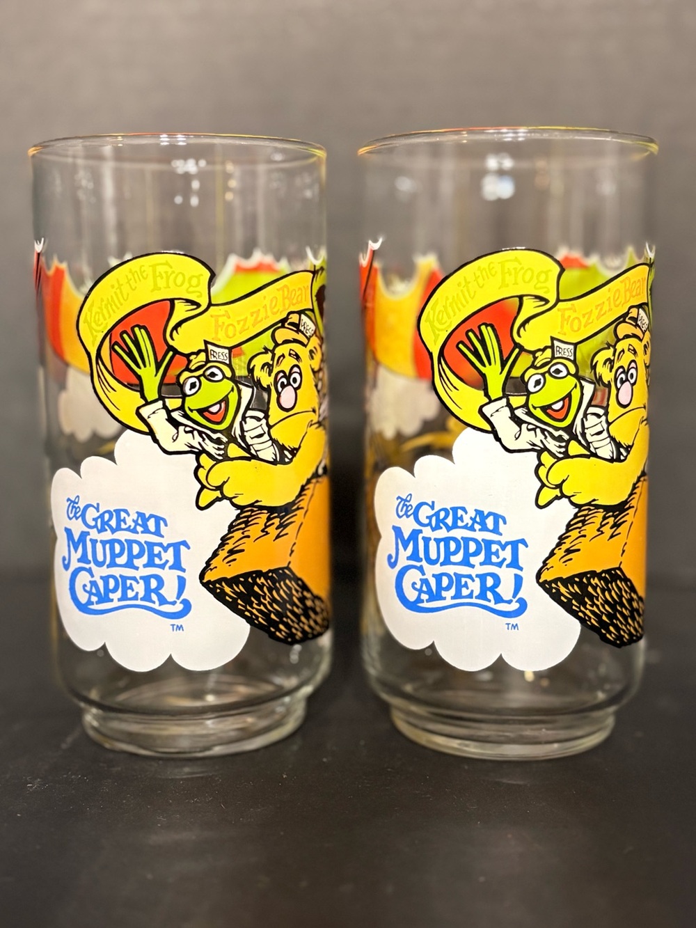 Vintage 1981 McDonald’s Great Muppet Caper Glasses Pair